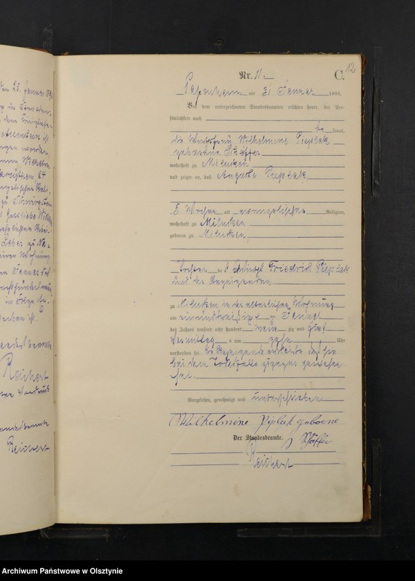 image.from.unit.number "Sterbe-Haupt-Register Nr 1 - 115"