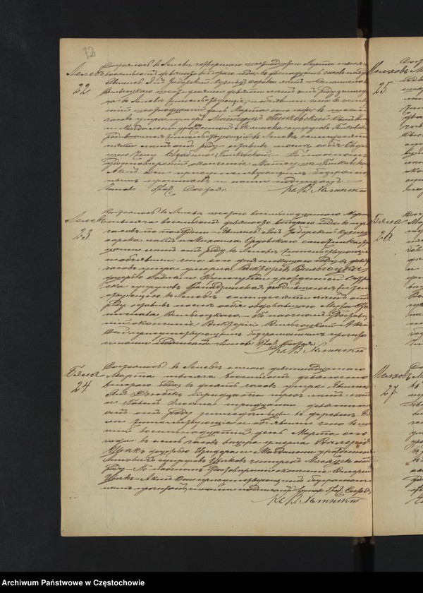 Obraz 15 z jednostki "Duplikat księgi urodzeń, małżeństw i zgonów z 1892 roku"