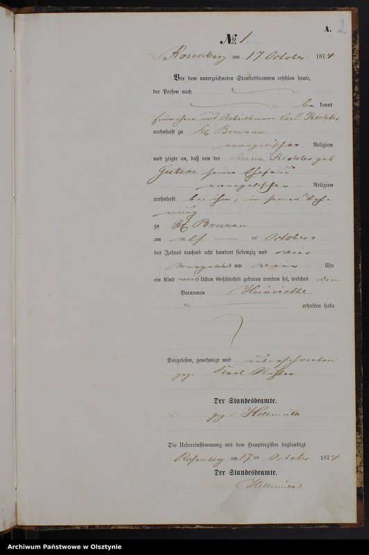 Obraz z jednostki "Geburts-Neben-Register Nr 1 - 5"