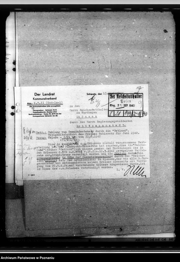 Obraz 15 z jednostki "Tätigkeitsberichte des Landrats des Kreises Schieratz über gemeindliche Finanz- und Steuerpolitik, sowie die Volkspflegekosten und Massnahmen auf dem Gebiete der Volkspflege"