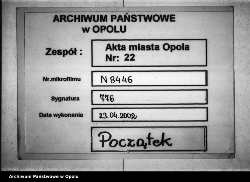 Obraz 1 z jednostki "Acta des Magistrats zu Oppeln betreffend die Einreichung der Nachweisungen der von den Schiedsmänner zu Stande Gebrachten Vergleiche an das Königl[iche] Oberlandesgericht. De Anno 1835-1858"