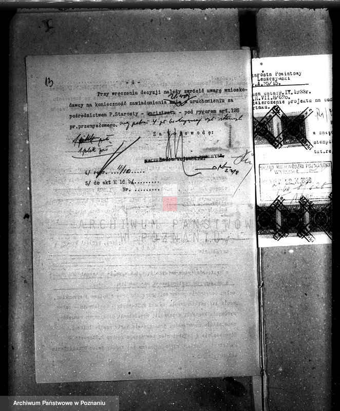 Obraz 17 z jednostki "Zatwierdzenie przemysłowego tartaku A. Mielżyńskiego w Borowej Karczmie, pow. leszczyński"