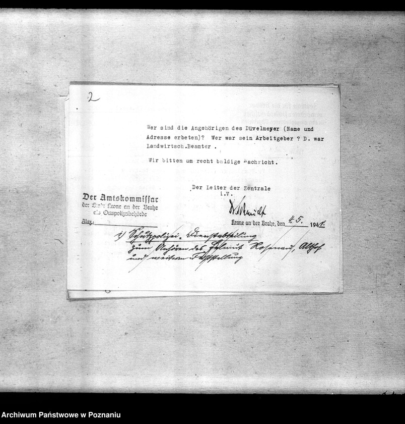 Obraz 6 z jednostki "Amtsbezirk Krone (powiat Bydgoszcz). Zgłoszenia zmarłych i zaginionych miejscowych Niemców w 1939 roku"