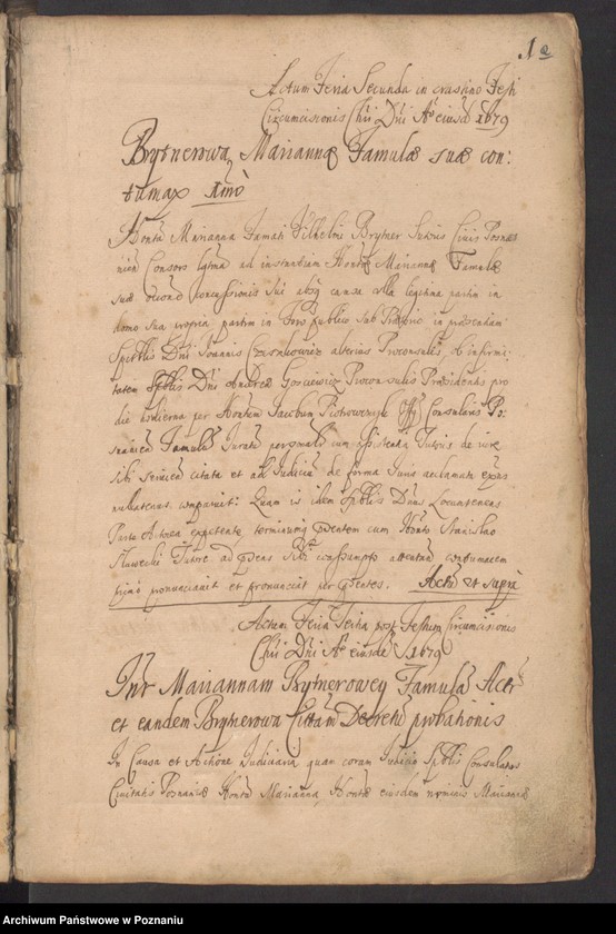 Obraz 5 z jednostki "Protocolon actorum officii consularis Posnaniensis."