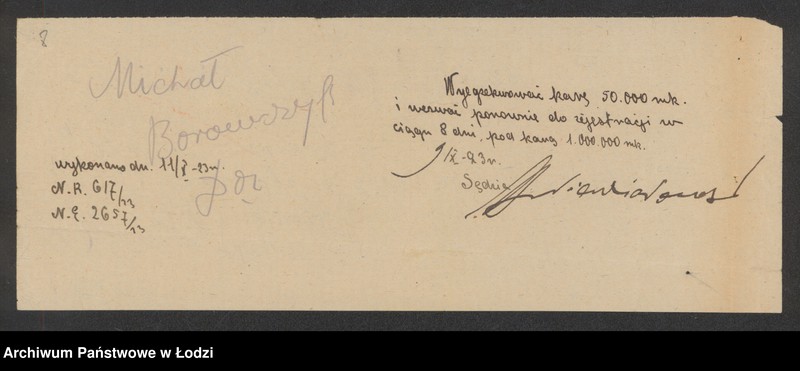 Obraz 10 z jednostki "Ajzel Brajtbort- sprzedaż mąki"