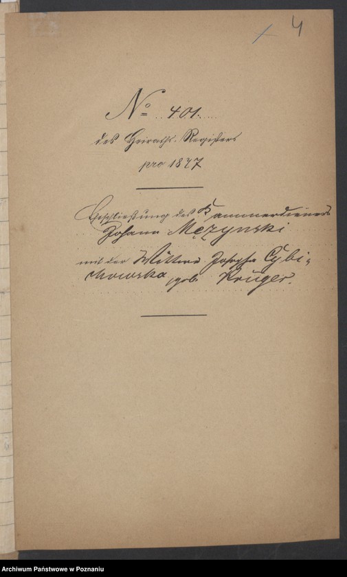 Obraz 6 z jednostki "Die von den Verlobten zum Aufgebot beigebrachten Urkunden pro 1877"