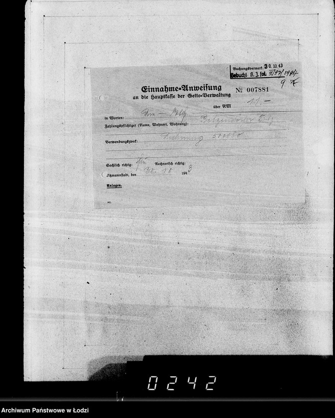 Obraz 13 z jednostki "22. Kassenbelege nr 5732- 5998"