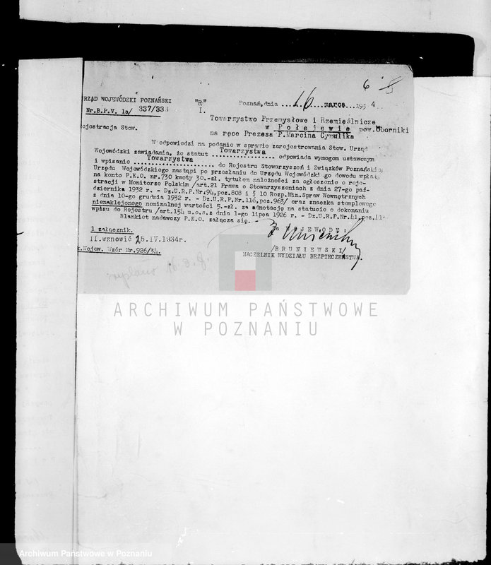 Obraz 11 z jednostki "/Towarzystwo Przemysłowców i Rzemieślników w Połajewie powiat czarnkowski/"