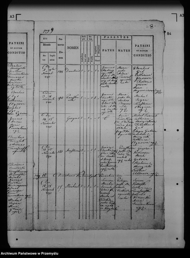 Obraz 13 z jednostki "[Kopie ksiąg metrykalnych parafii Maćkowice z filią Kosienice (dekanat Przemyśl)]"
