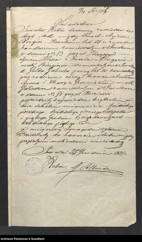 image.from.unit.number "Dowody do aktów ślubu 1926 r."