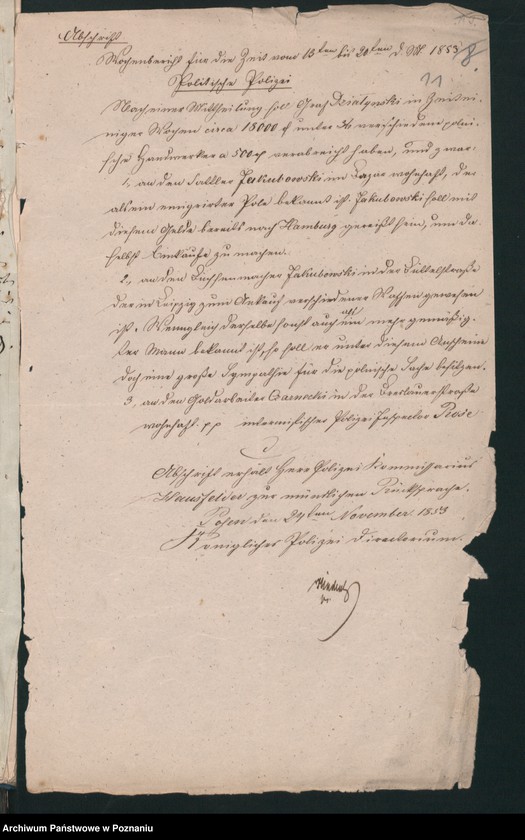 Obraz 14 z jednostki "A. betr. die Gräfliche Familie Działyński, besonders die Grafen Titus und Johann"