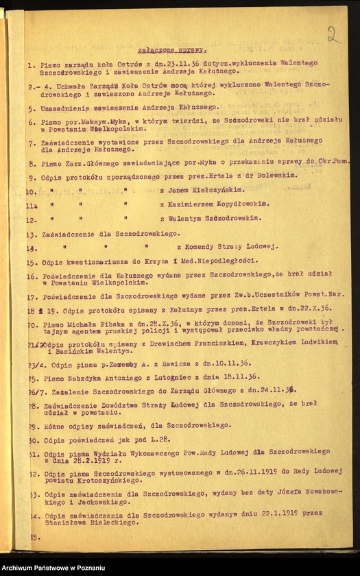 Obraz 5 z jednostki "Koło Ostrów akta sądu honorowego sprawie Walenty Szczodrowski i Andrzej Kałużny."