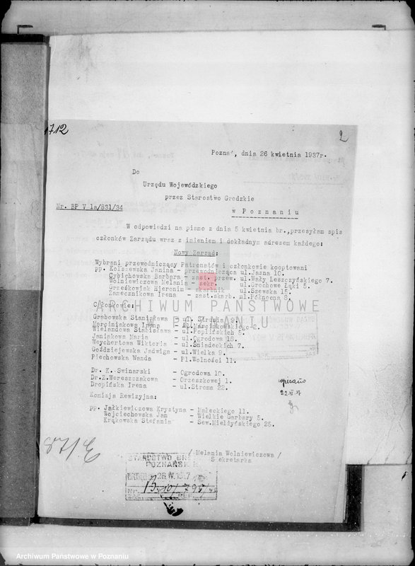 Obraz 6 z jednostki "/Różne sprawy stowarzyszeń/"