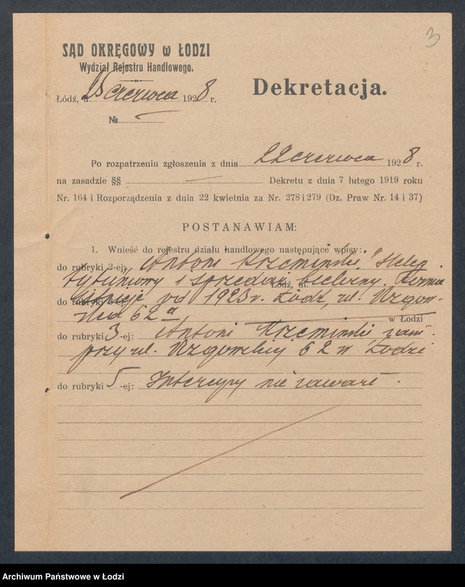 Obraz 5 z jednostki "Antoni Krzemiński – sklep tytoniowy i sprzedaż bielizny"