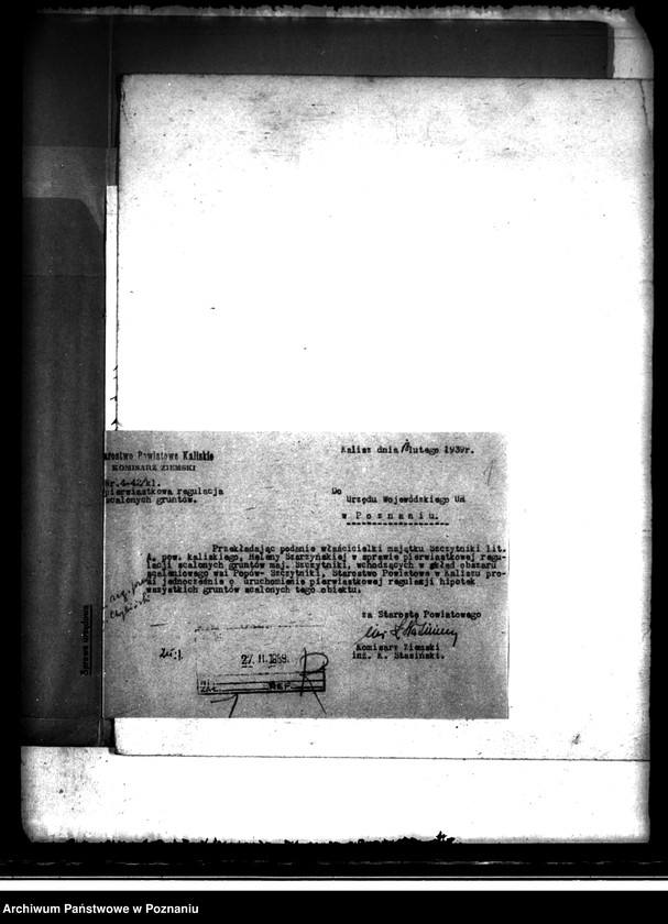 Obraz 6 z jednostki "Regulacja hipoteczna scalonych gruntów we wsi Popów-Szczytniki powiatu"