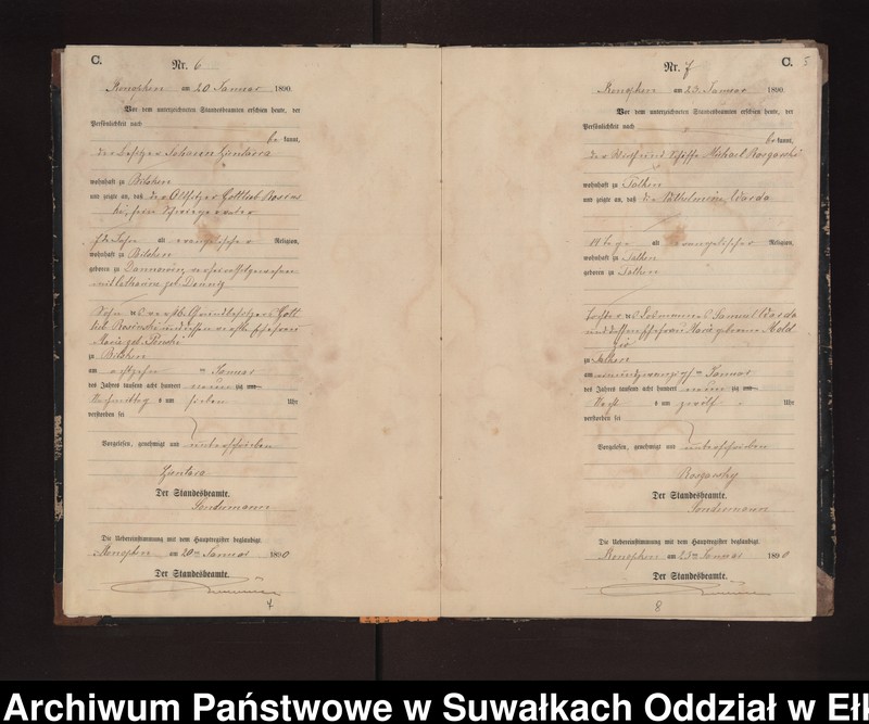 image.from.unit.number "Sterbe-Neben-Register des Preussischen Standes-Amtes Gr. Konopken Kreis Loetzen"