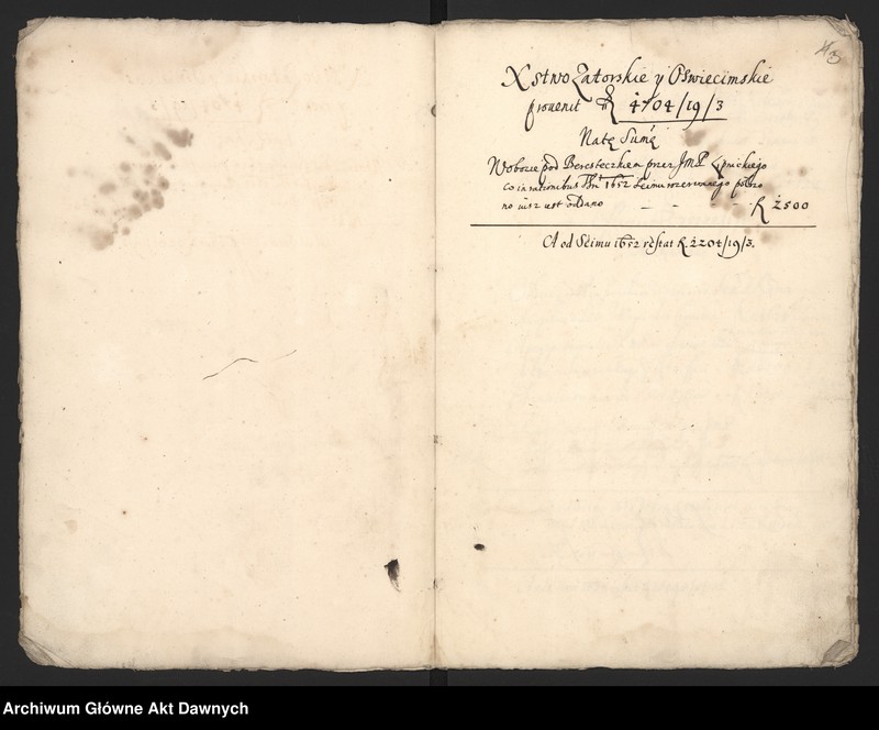 image.from.unit.number "Sumariusz poboru ("półtrzecia") uchwalonego pod Beresteczkiem, zatwierdzonego na sejmie w Brześciu Litewskim w 1653 r."