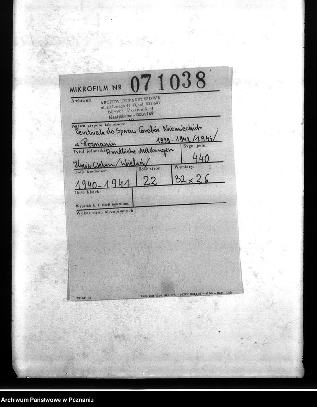 Obraz 2 z jednostki "Amtliche Meldungen Kreis Welun (Wieluń)"