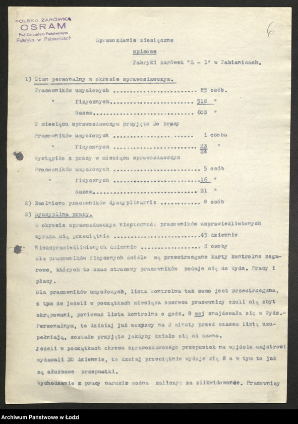 Obraz 7 z jednostki "Przemysł Metalowy - sprawozdania kierowników personalnych"