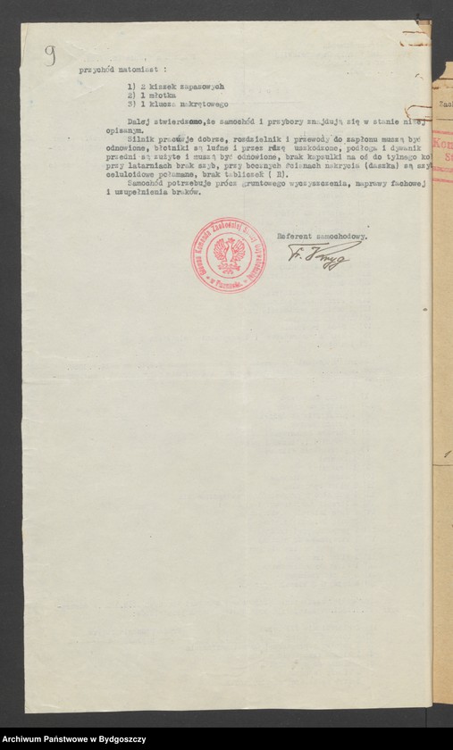 image.from.unit.number "Przydzielenie samochodu do użytku Komendy Wojew. Straży Obywatelskiej Pomorze"