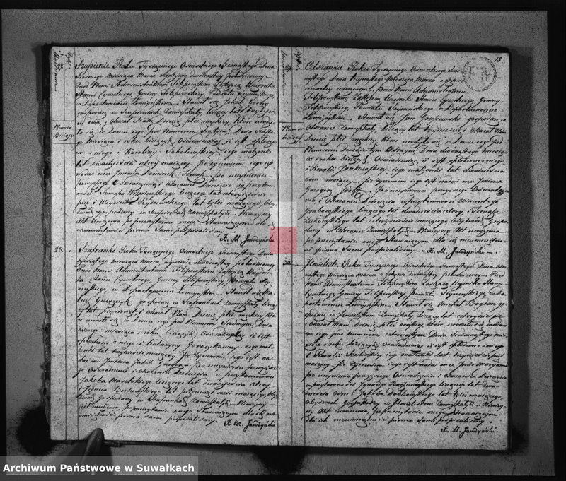 Obraz 10 z jednostki "Akta Urodzonych Gminy Filipowskiey od 1-go Stycznia 1816 R-u"