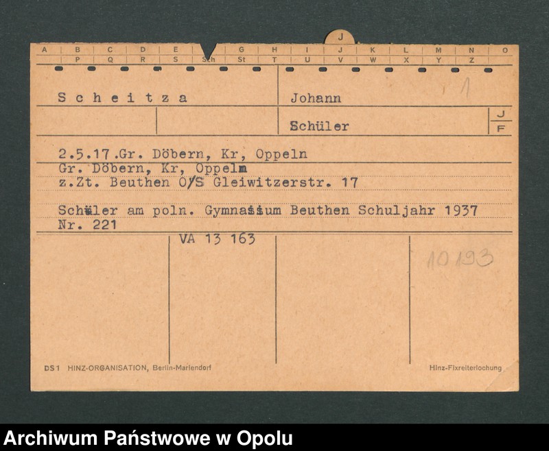 Obraz 3 z jednostki "[Scheitza Johann, ur. 2.5.1917 Gr. Döbern]"