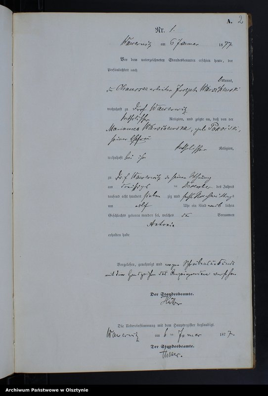 Obraz z jednostki "Geburts-Neben-Register Nr 1 - 83"