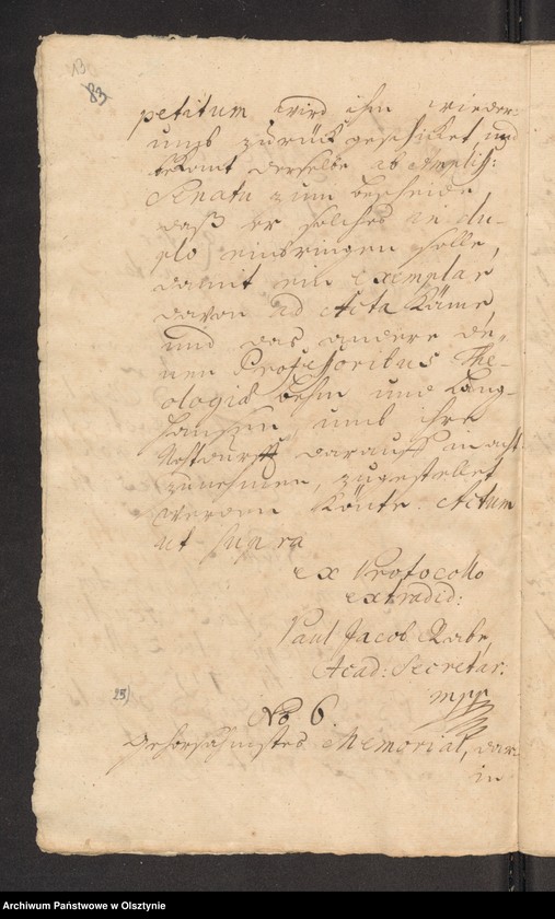 image.from.unit.number "In S. [Sachen] David Vogel mit D.[Doctor] [Johann] Behm und D [Doctor] . [Christoph] Langhansen wegen des Loci Professionis [załącznik]"