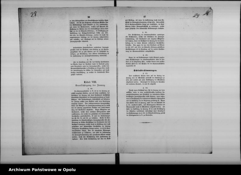 Obraz 19 z jednostki "Acta des Magistrats zu Oppeln betreffend die Revision der Statuten der schon bestehenden ältern Innungen de anno 1848"