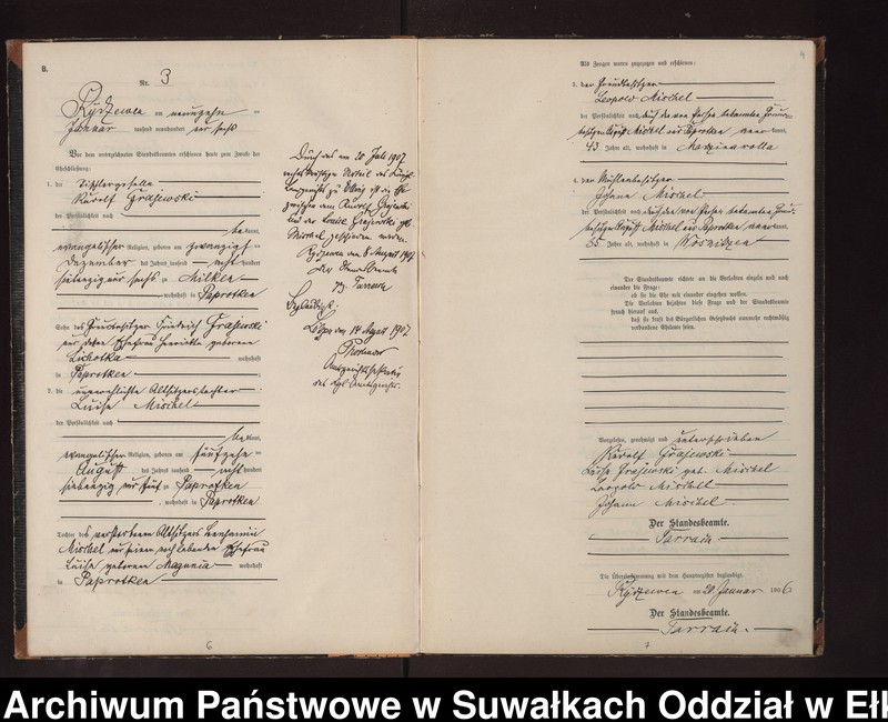 image.from.unit.number "Heirats-Neben-Register des Preussischen Standes-Amtes Rydzewen Kreis Lötzen"