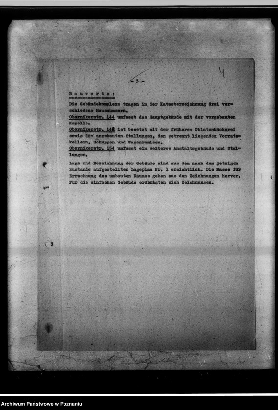 Obraz 7 z jednostki "Gauerziehungsheim Posen. Hauptgelände. Schätzungsbericht."