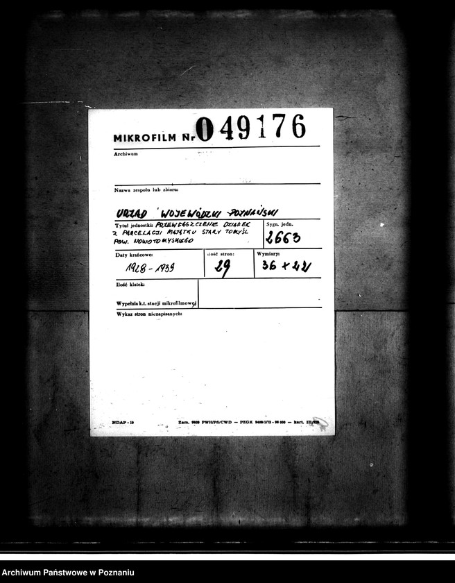 Obraz 2 z jednostki "Przewłaszczenie działek z parcelacji majątku Stary Tomyśl powiatu nowotomyskiego"