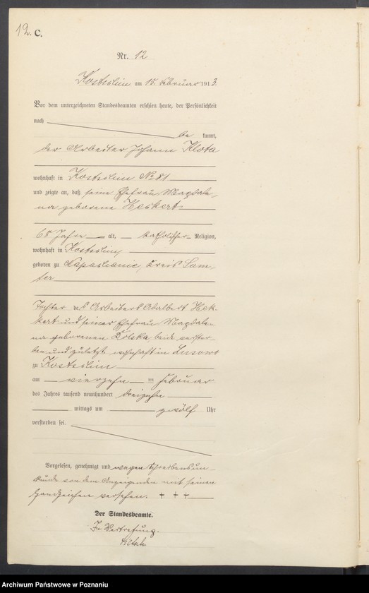 Obraz 14 z jednostki "Sterbe-Haupt-Register"