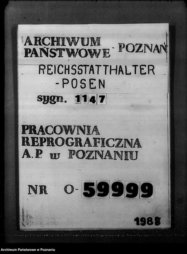 Obraz 1 z jednostki "Aktenauszüge für die 11.Sitzung der Zentralstelle der Deutschen Volksliste"