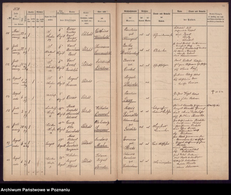 Obraz 15 z jednostki "[Akta urodzeń i chrztów, zgonów, ślubów]"