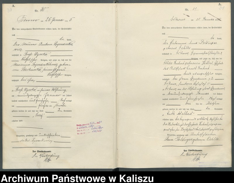 Obraz 20 z jednostki "[Księga urodzeń]"