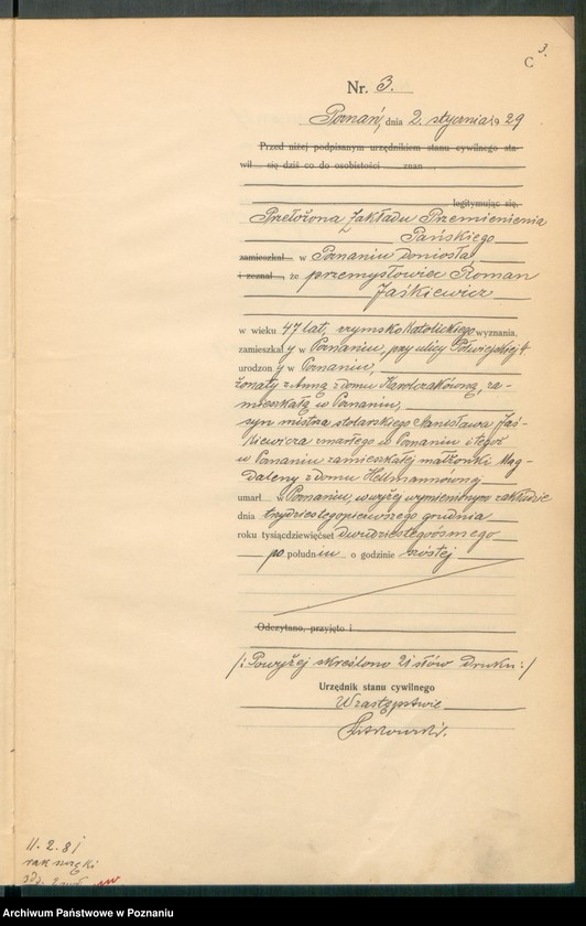 Obraz 5 z jednostki "Księga miejscowa zgonów tom I [Rejestr główny zgonów]"