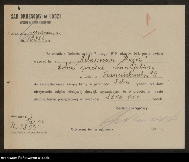 Obraz 3 z jednostki "Majer Adesman- sprzedaż manufaktury"