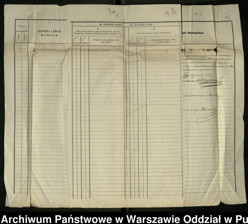 image.from.unit.number "O urządzaniu chłopów byłej rządowej wsi Kutyłowo-Perysie gm. Kamieńczyk Wielki, wchodzącej w skład prywatnej własności tejże nazwy podlegającej ziemianinom spadkobiercom Osipa Złotkowskiego i Teresy Tymińskiej"