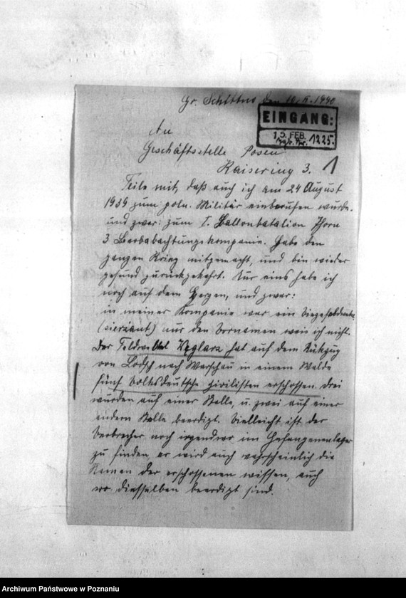 Obraz 5 z jednostki "Zur Mitteilung an des Oberkommander der Wehrmacht für event. Strafverfolgung polnischer Soltaten"