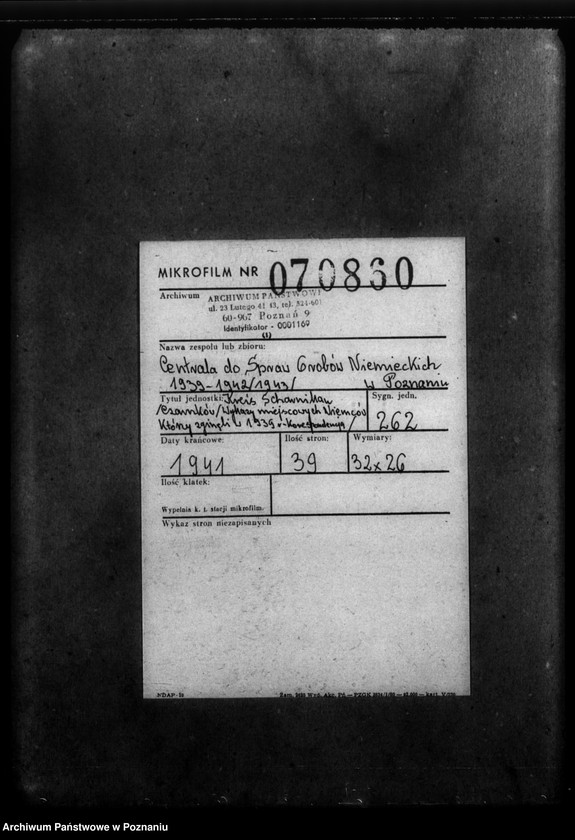 Obraz 2 z jednostki "Kreis Scharnikau (Czarnków). Wykazy miejscowych Niemców, którzy zginęli w 1939 roku - korespondencja"