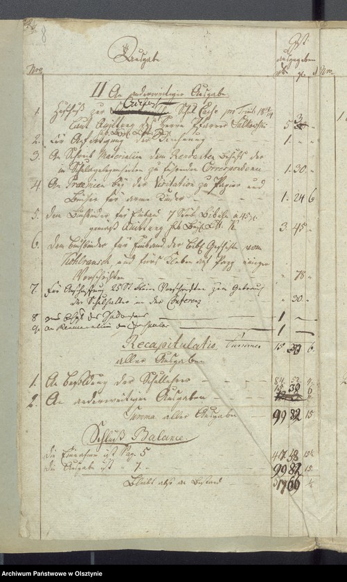 image.from.unit.number "Schul-Cassen Rechnung des Kirchspiels Widminnen"
