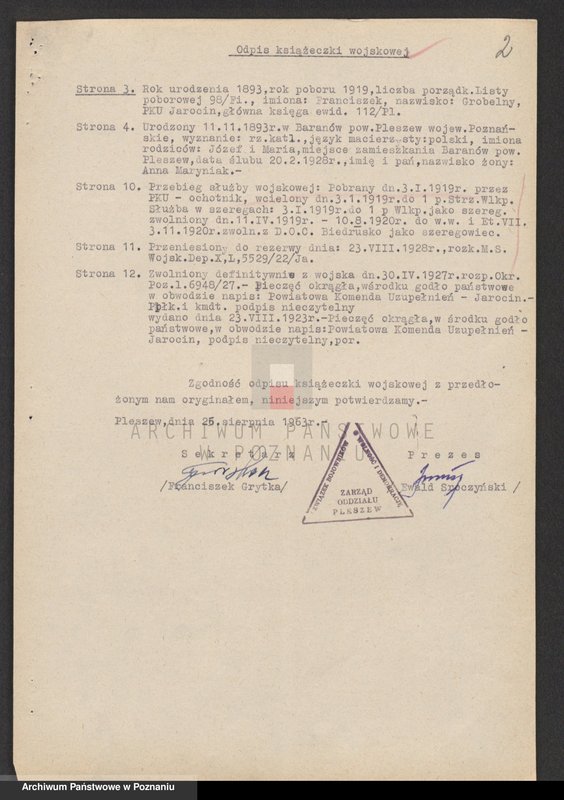 Obraz 14 z jednostki "Życiorysy powstańców wielkopolskich: G - tom V /Grobelny Franciszek - Grzegorczyk Antoni/."