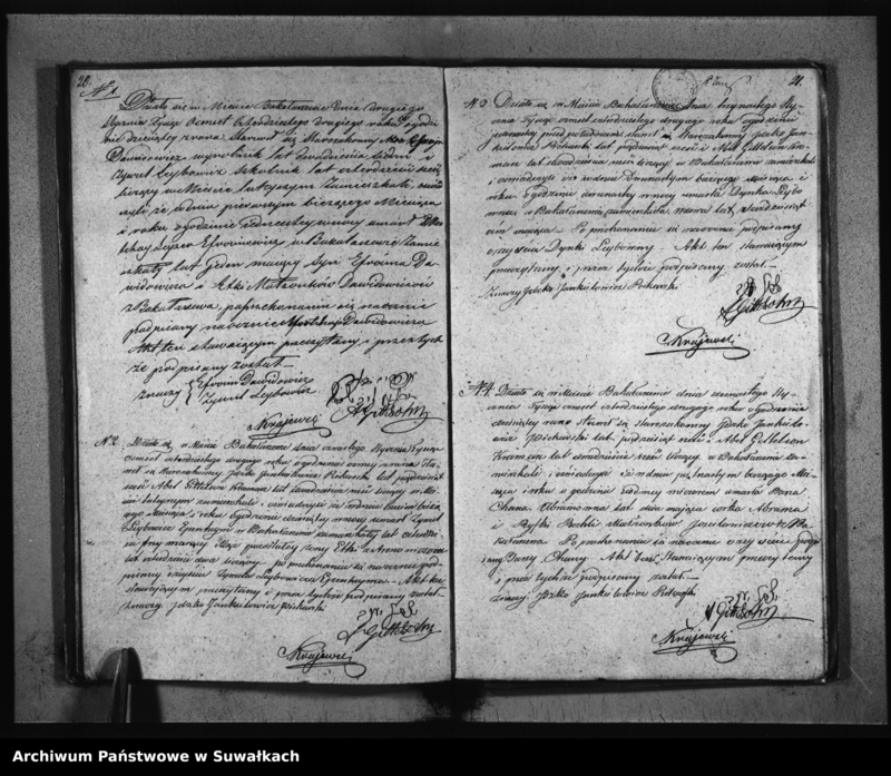 image.from.unit.number "Duplikat Akt osób Urodzonych, Zmarłych i Zaślubionych Urzędnika Stanu Cywilnego Wyznania Mojżeszowego Okręgu Bakałarzewo pro 1842"