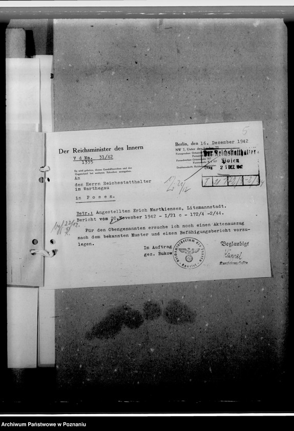 Obraz 9 z jednostki "Martinsen. Erich - urzędnik"