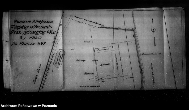 Obraz 7 z jednostki "Projekt budowy Elektrowni Miejskiej w Poznaniu plany sytuacyjne"
