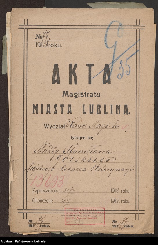 image.from.unit.number "Służba Stanisława Górskiego miejskiego lekarza weterynaryjnego"