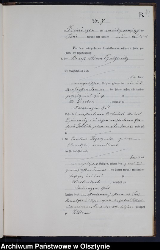 image.from.unit.number "Heiraths-Neben-Register Nr 1 - 18"