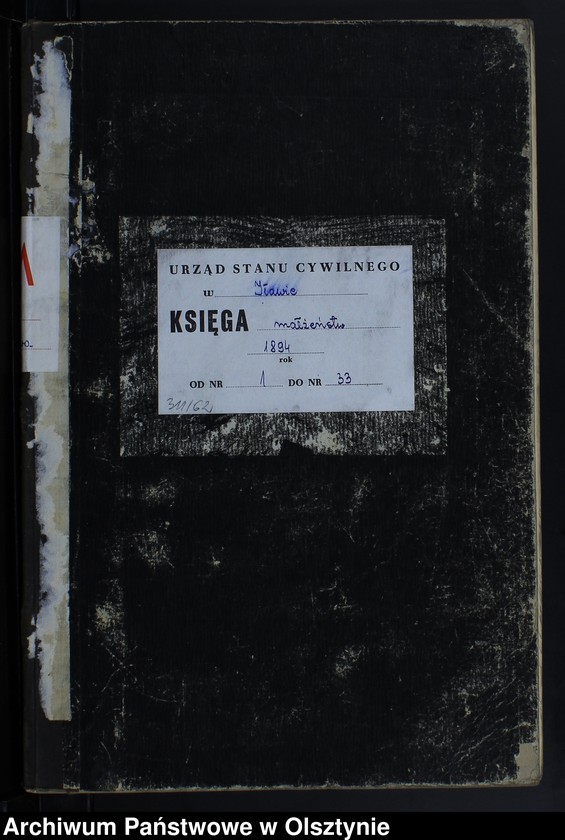 image.from.unit.number "Heiraths-Neben-Register Nr 1 - 33"