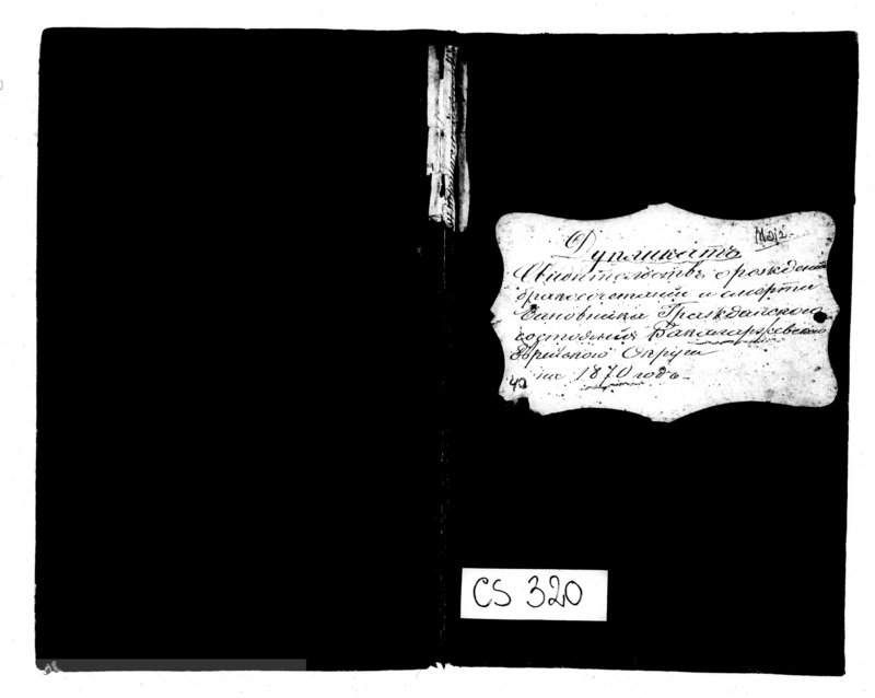 image.from.unit.number "Duplikat svidetelstv o roždenii brakosočetanii i smerti Činovnika Graždanskago sostojanija Bakalarževskogo Evrejskogo Okruga na 1870 god"